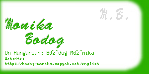 monika bodog business card